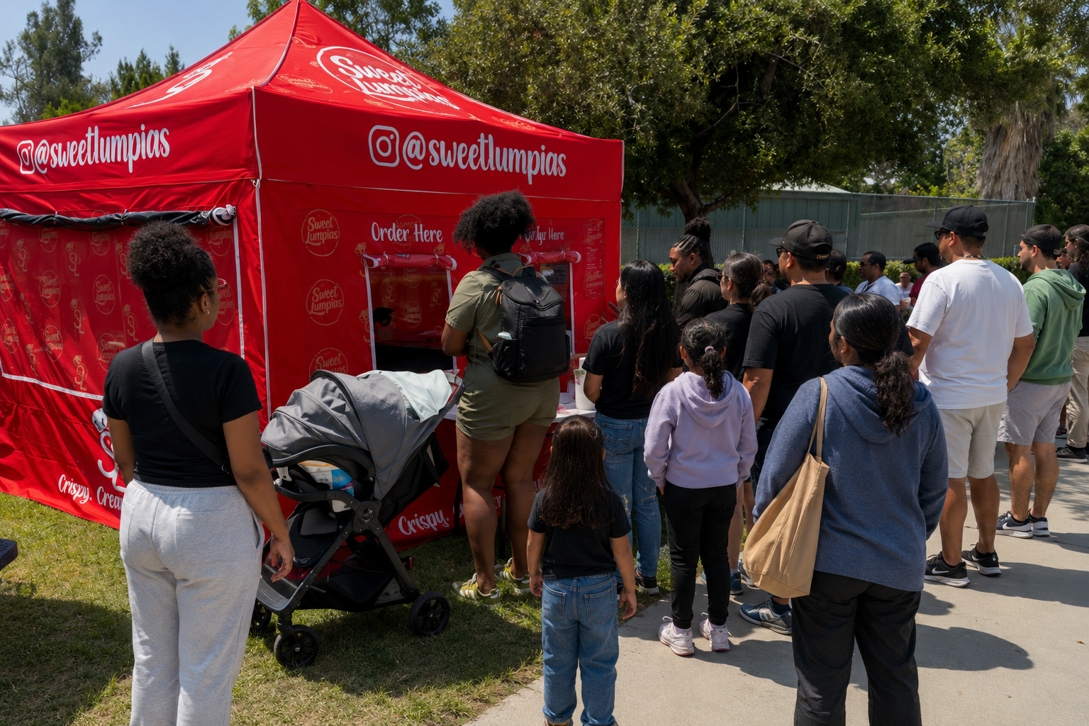 Sweet Lumpias pop-up event with crowd